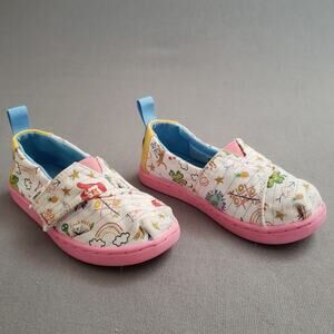 TOMS‎ Toddlers Alpargata School Theme Size 8 Pink & Blue